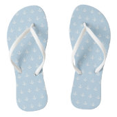 Patroon met witte ankers op blauw teenslippers (Voetbed)