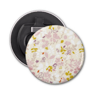 patroon met witte dieren button flesopener