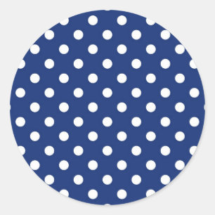 Patroon met witte stippen ronde sticker