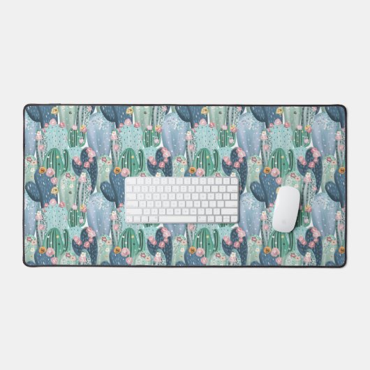 Patroon met zachte patel Cactus Bureaumat (Keyboard & Muis)