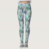 Patroon met zachte patel Cactus Leggings (Voorkant)