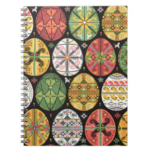  patroon met zondebok. Paaseieren patroon. Notitieboek