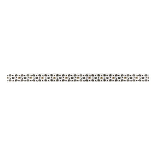 Patroon met zwarte en goudkleurige dop lint (Voorkant)