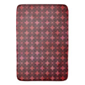 Patroon met zwarte en rode diamantketens badmat (Voorkant Verticaal)