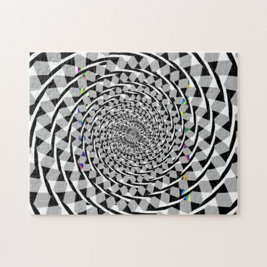 Patroon met zwarte en witte Argyle Forever Hours Legpuzzel (Horizontaal)