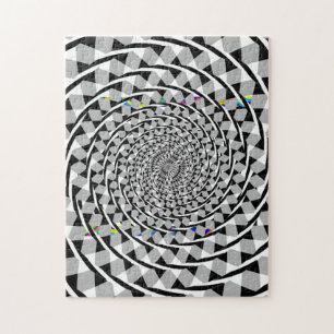 Patroon met zwarte en witte Argyle Forever Hours Legpuzzel