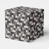 Patroon met zwarte pixels bedankdoosjes (Achterkant)