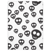 Patroon met zwarte schedels op wit klembord (Achterkant)