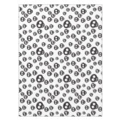 Patroon met zwarte schedels op wit tafelkleed (Voorkant)