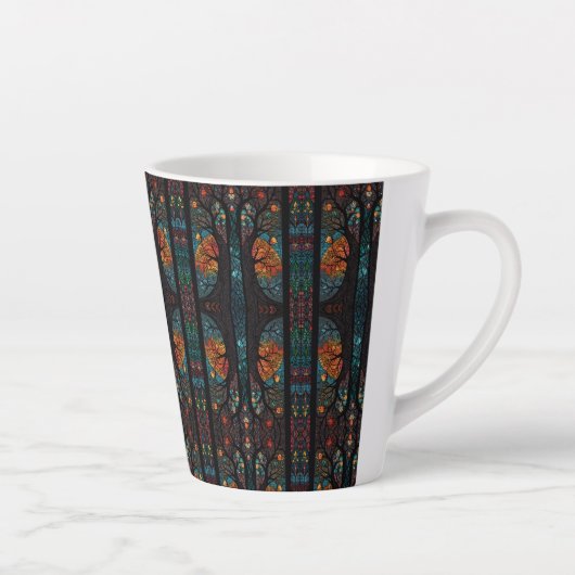 Patroon Mozaïek Glas in lood Latte Mok (Rechts)