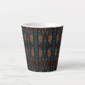 Patroon Mozaïek Glas in lood Latte Mok (Voorkant)