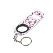 Patroon op de Dag van de Liefde Sleutelhanger Flessenopener (Achterkant Gekanteld)