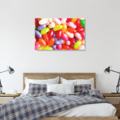Patroon op geleibonen canvas afdruk (Insitu (Slaapkamer))