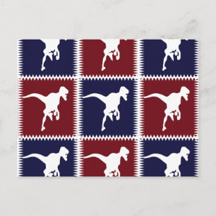 Patroon op het Plein van het Plein van de Dinosaur Briefkaart