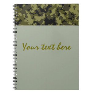 Patroon op militaire wijze van Camouflage Notitieboek
