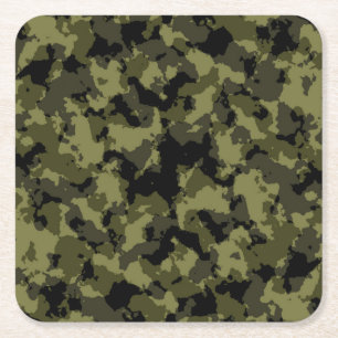 Patroon op militaire wijze van Camouflage Vierkante Kartonnen Onderzetter
