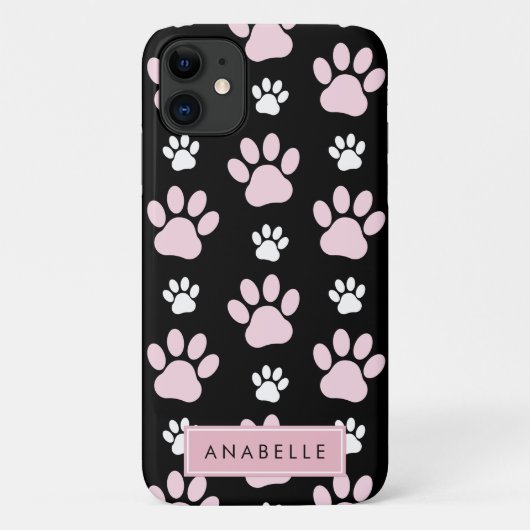 Patroon op poten, roze poten, langpoten, Jouw naam Case-Mate iPhone Case (Achterkant)