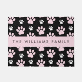 Patroon op poten, roze poten, langpoten, Jouw naam Deurmat (Voorkant)