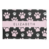 Patroon op poten, roze poten, langpoten, Jouw naam Kussensloop (Voorkant)