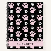 Patroon op poten, roze poten, langpoten, Jouw naam Notitieboek (Voorkant)