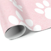 Patroon op poten, witte poten, Waterverven, roze Cadeaupapier (Rol Hoek)