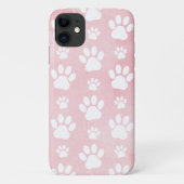 Patroon op poten, witte poten, Waterverven, roze Case-Mate iPhone Case (Achterkant)