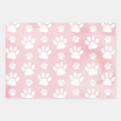 Patroon op poten, witte poten, Waterverven, roze Inpakpapier Vel (Voorkant)