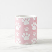 Patroon op poten, witte poten, Waterverven, roze Koffiemok (Center)