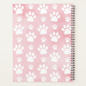 Patroon op poten, witte poten, Waterverven, roze Planner (Achterkant)