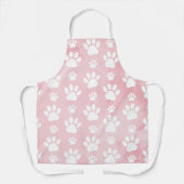 Patroon op poten, witte poten, Waterverven, roze Schort (Voorkant)