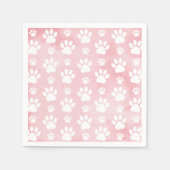 Patroon op poten, witte poten, Waterverven, roze Servet (Voorkant)