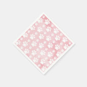 Patroon op poten, witte poten, Waterverven, roze Servet (Hoek)