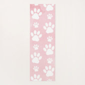 Patroon op poten, witte poten, Waterverven, roze Yogamat (Achterkant)