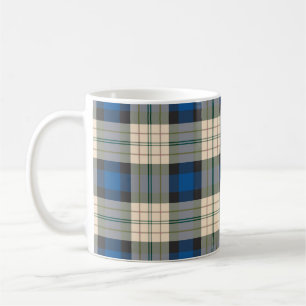 Patroon op tartan - traditioneel blauw beige koffiemok