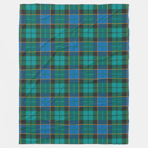 Patroon op tartan - traditioneel blauw groen fleece deken