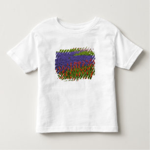 Patroon op tulpen en druivesbloemen, 2 kinder shirts