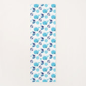 Patroon op walvissen, walvissen, blauwe walvissen yogamat (Voorkant)