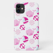 Patroon op walvissen, walvissen, roze walvissen Case-Mate iPhone case (Achterkant)