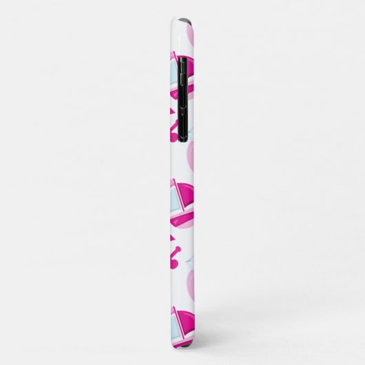 Patroon op walvissen, walvissen, roze walvissen Case-Mate iPhone case (Achterkant/links)