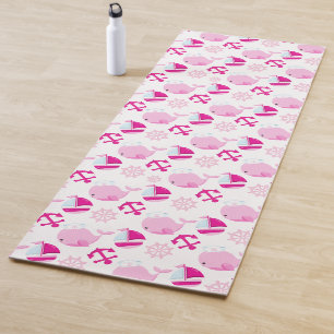 Patroon op walvissen, walvissen, roze walvissen yogamat