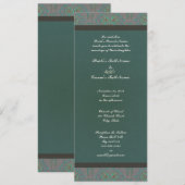 patroon op zilveren metallische bruiloft kaart (Voorkant / Achterkant)