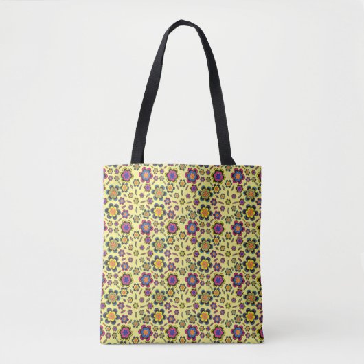 Patroon Paisley Flowers Draagtas (Voorkant)