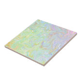 patroon, pastel, munt, roze, turquoise, wit; tegeltje (Zijkant)