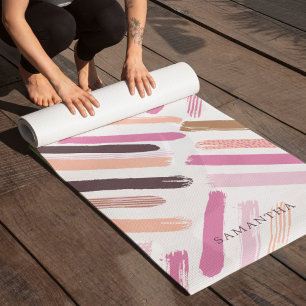 patroon penseelstreken yogamat