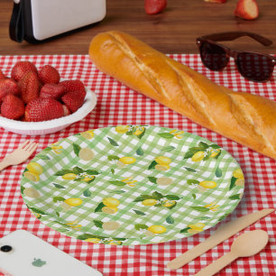 Patroon Picnic Citrus Mediterraan Papieren Bordje