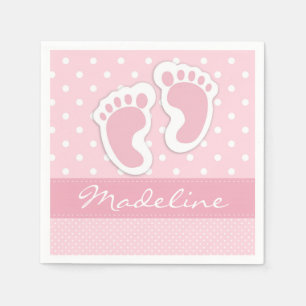 Patroon Polkadots van de Voeten van het Baby van Servetten