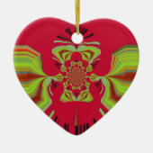 patroon Red Hakuna Matata Keramisch Ornament (Voorkant)