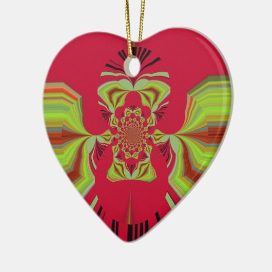 patroon Red Hakuna Matata Keramisch Ornament (Links)