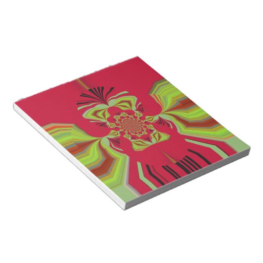 patroon Red Hakuna Matata Notitieblok (Schuin)