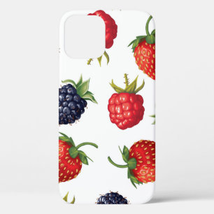patroon rijpe bessen iPhone 12 hoesje